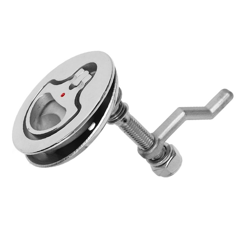 Good-Adjustable Hatch Latch Boat Cam Latch 316 Stainless Steel Polished With Back Plate For Marine Ship