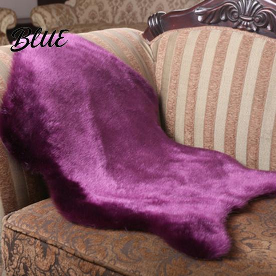 Fluffy Faux Fur Bedroom Decor Rug Carpet Mat Floor Geometric Door Living Room