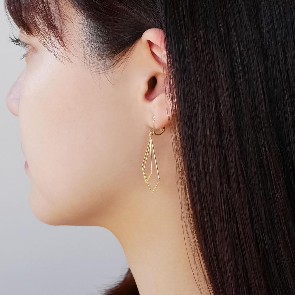 Vendome Aoyama Earrings K10 Yellow Gold Basic AJVE2296 YG [Official]