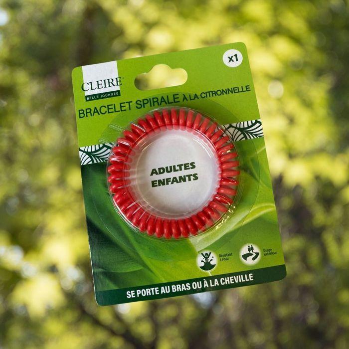 Bracelet Spirale Citronnelle Anti-Moustique Sans Produits Chimiques Taille Unique pour Enfants et Adultes - Couleurs Aléatoires