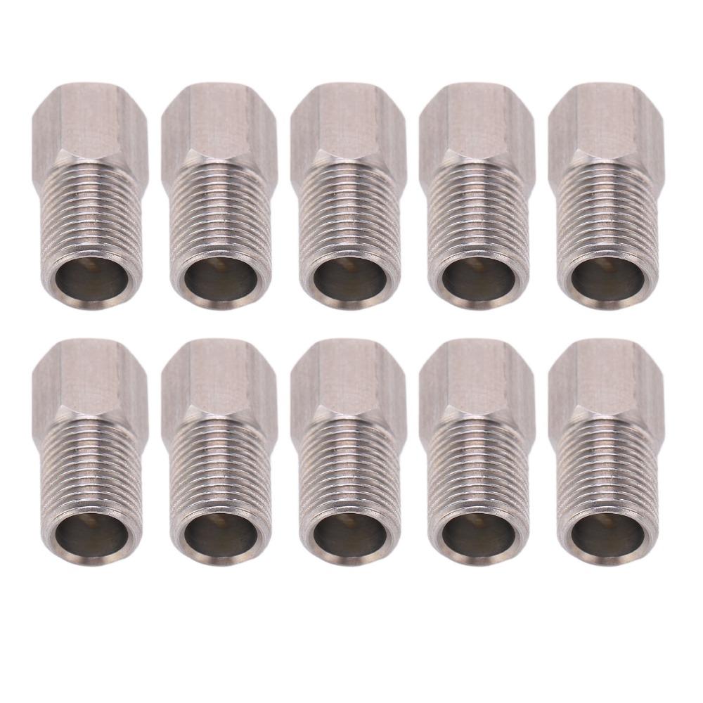 10pcs Stainless Steel Hydraulic Brake Hose Compression Nut for Disc Brake Assembly