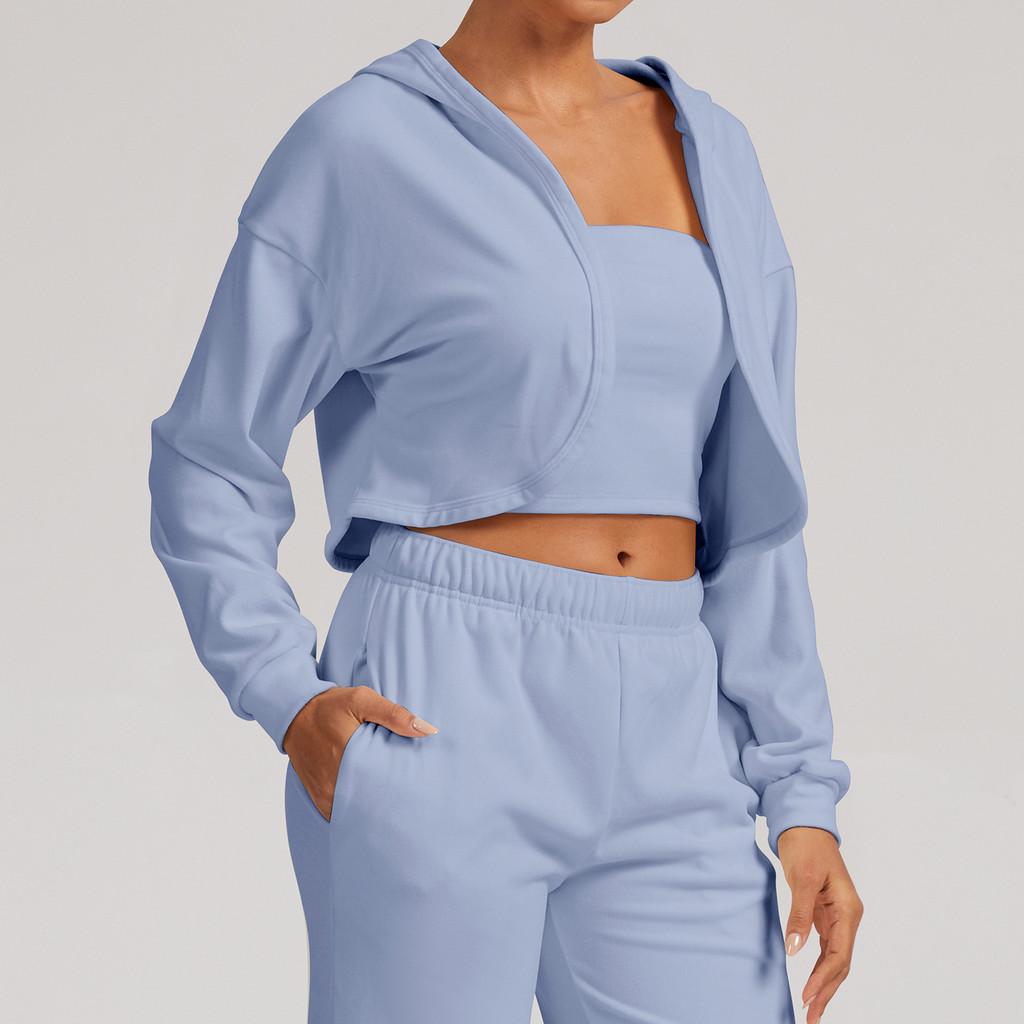Athletic Womens Hoodie Jacket With Breathable Fabric For Running And Fitness Activities