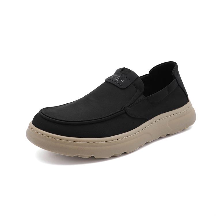 Lightweight and Versatile One Step Stepping: Summer Fabric Comfortable and Breathable Cloth Shoes with Splicing for Men's Casual Shoes