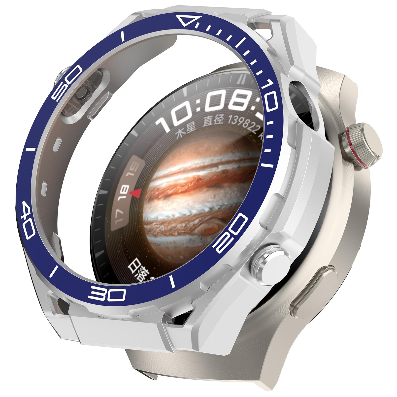 

For Huawei Watch 4 Protective Case High-End Anti-Drop PC Watch Frame Blue