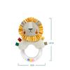 Baby Soothing Cartoon Animal Hand cranked Bell Plush Doll Color Bead Hand held Bell 0-1 Year Old Grip Handshake Ring Toy
