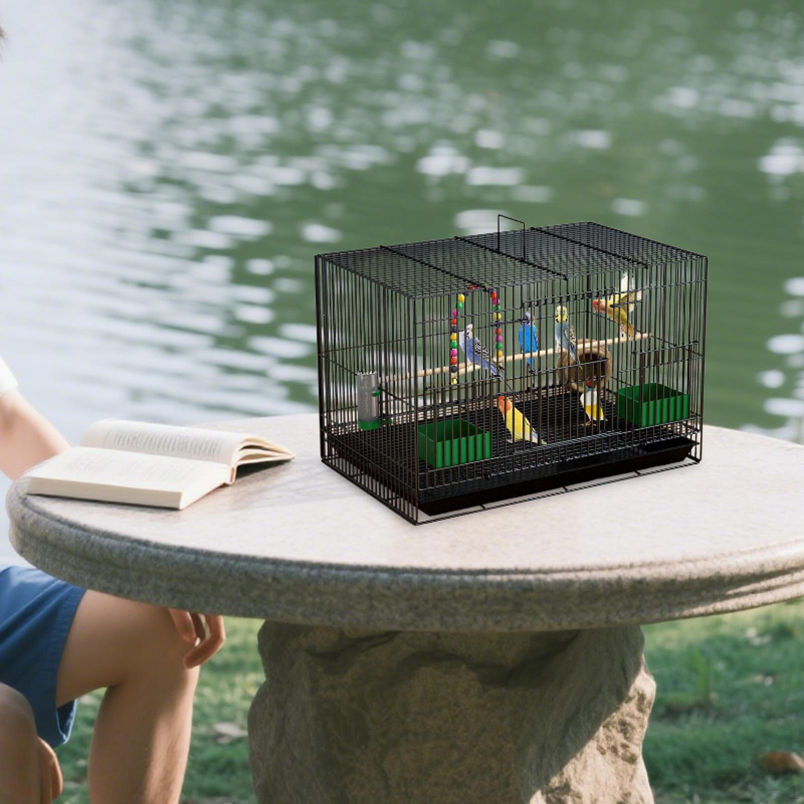 

Переноска для клеток для птиц Полеты в клетках для путешествий Кореллы Попугаи Неразлучники чёрный