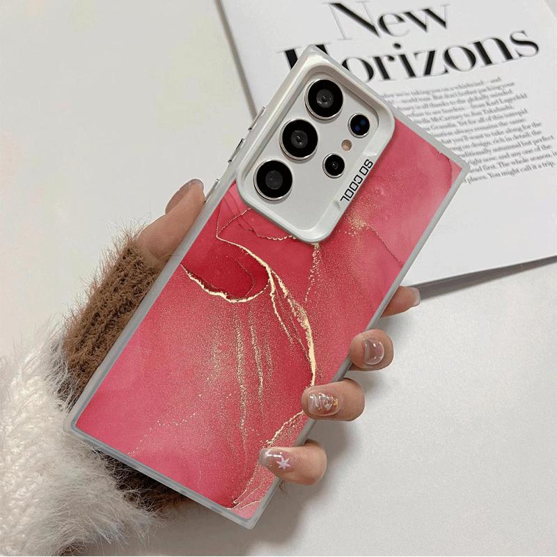 Gold Granite Marble Pattern Shockproof Phone Case for Samsung Galaxy S26 Edge S25 Ultra S24 FE S23 Plus S21 Cover Anti Fall Fund