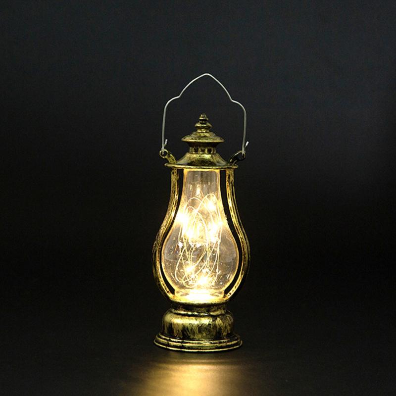Retro Led Oil Lamp Wine Pot-shaped Copper Wire String Light Portable Night Lights Ornament For