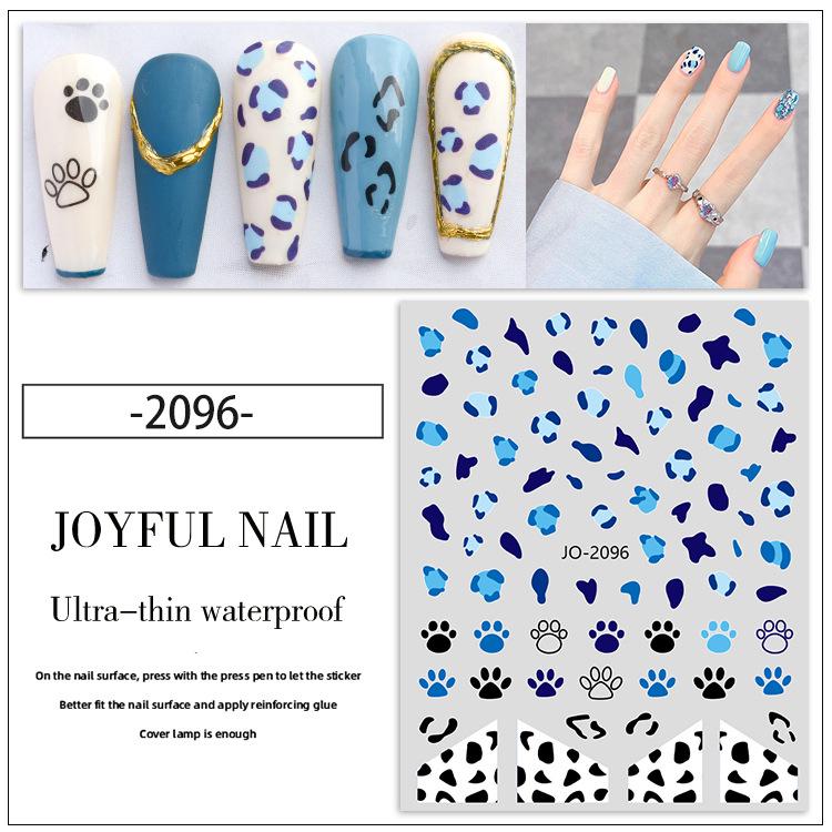 Leopard Print Nail Stickers: Autumn/Winter Ins Style Small DIY Adhesive Decals