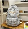 Schoolbag Chinese and college students couple backpack, large capacity English alphabet student leisure travel backpack computer bag