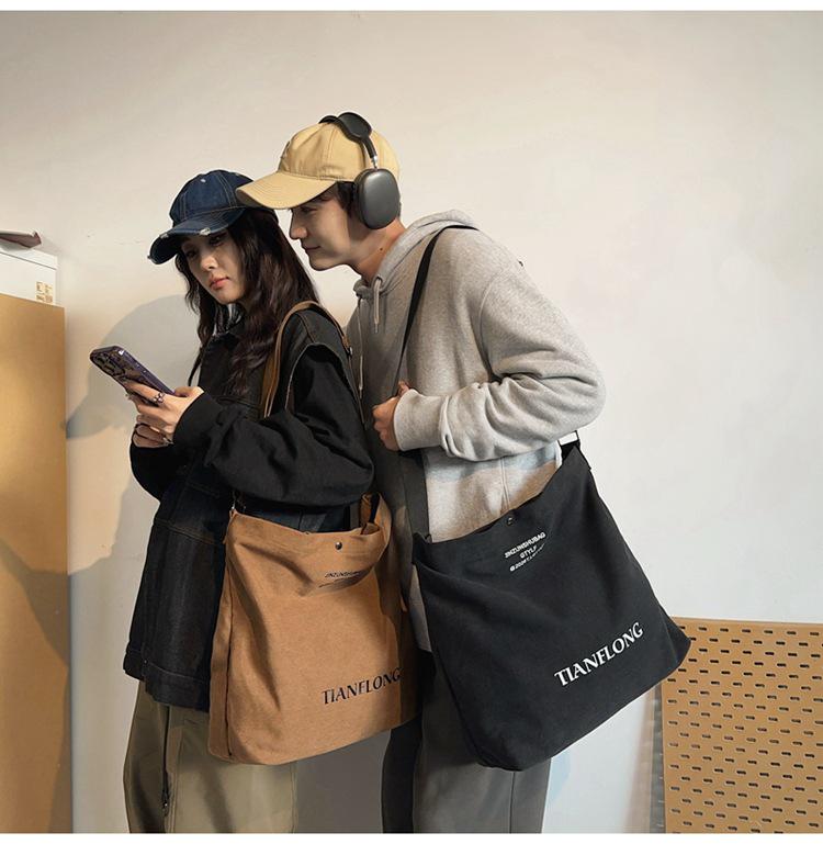 Thickened Large Capacity Unisex Crossbody Bag – Korean Fashion Shoulder Handbag Backpack Tote