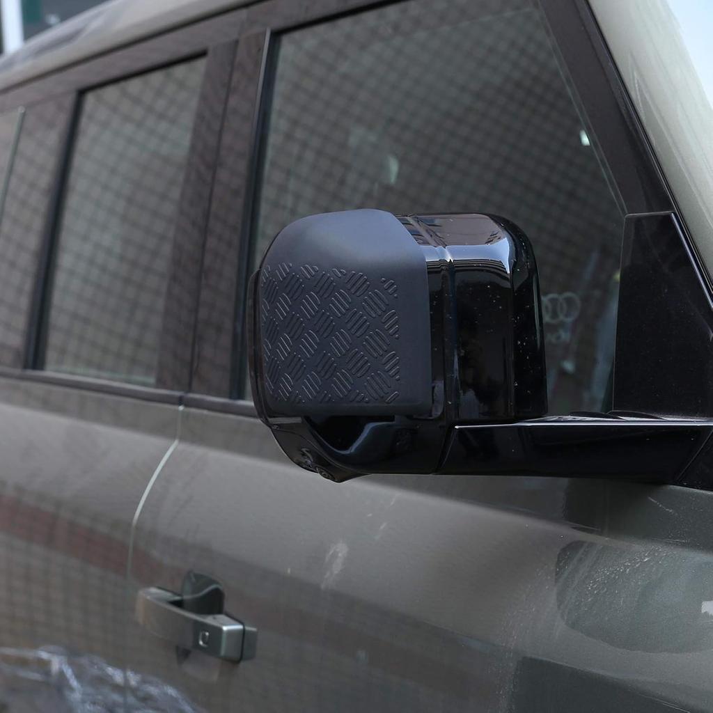 ABS Black Body Anti-scratch Protection Cover Trim Kit for Land Rover Defender 110 2020 Accessories (Rearview mirror)