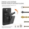 6/4PCS Curtain Rod Holders Multipurpose Curtain Pole Bracket Universal Shower Rod Hooks With Screws for Bathroom, Bedroom, Livin