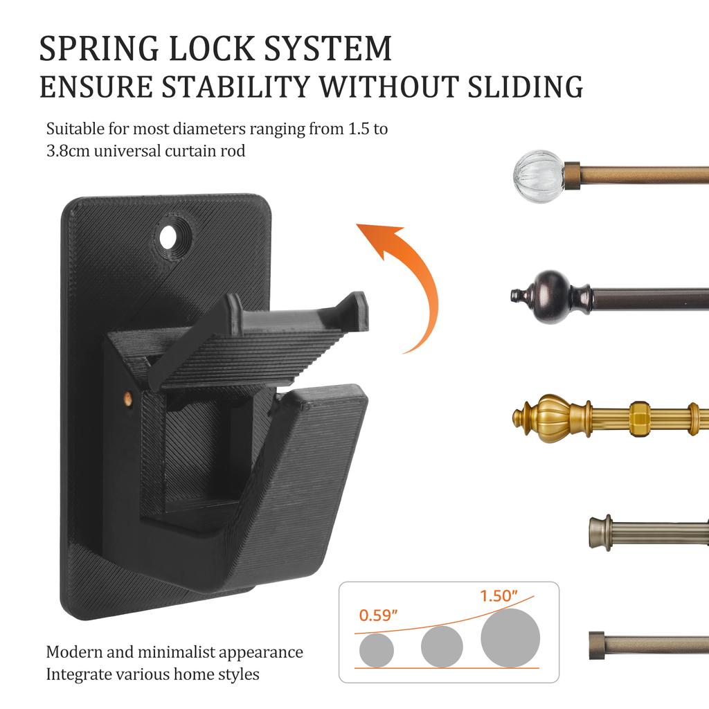 6/4 SZT. Uchwyty na karnisz Wielofunkcyjny wspornik na karnisz Uniwersalne haczyki na karnisz prysznicowy ze śrubami do łazienki, sypialni, salonu
