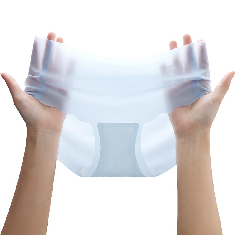 

Женские бесшовные трусы-слипы из модала и ледяного шелка 7A с антибактериальным эффектом L