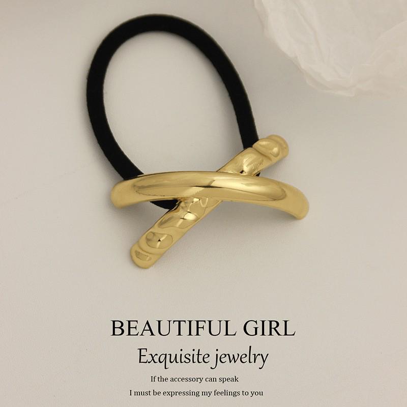 Minimalist Metal Hair Ring - New Korean Style High-End Ponytail Tie Rubber Band.