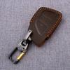 5 Button Brown Car Key Cover Fob Case Cowhide Leather Fit for Chevrolet Silverado GMC Sierra Buick   2024
