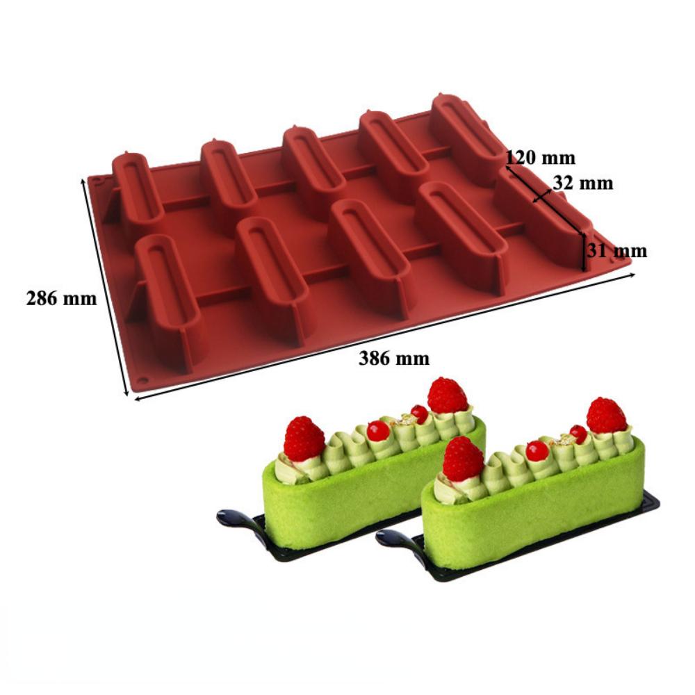 10 Długie Paski Mus Silikonowe Formy Gospodarstwa Domowego Pomocnicze Gotowane Na Parze Ciasto Formy Ciasto Czekoladowe