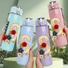 1PC USA Flag Patriotic Art 750ml Color Plastic Sports Water Bottle Leakproof Flip Straw Lid Suitable for Sports Office Home Use