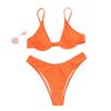 European and American new swimsuit women's sexy solid color suspender bikini bikini swimsuit women