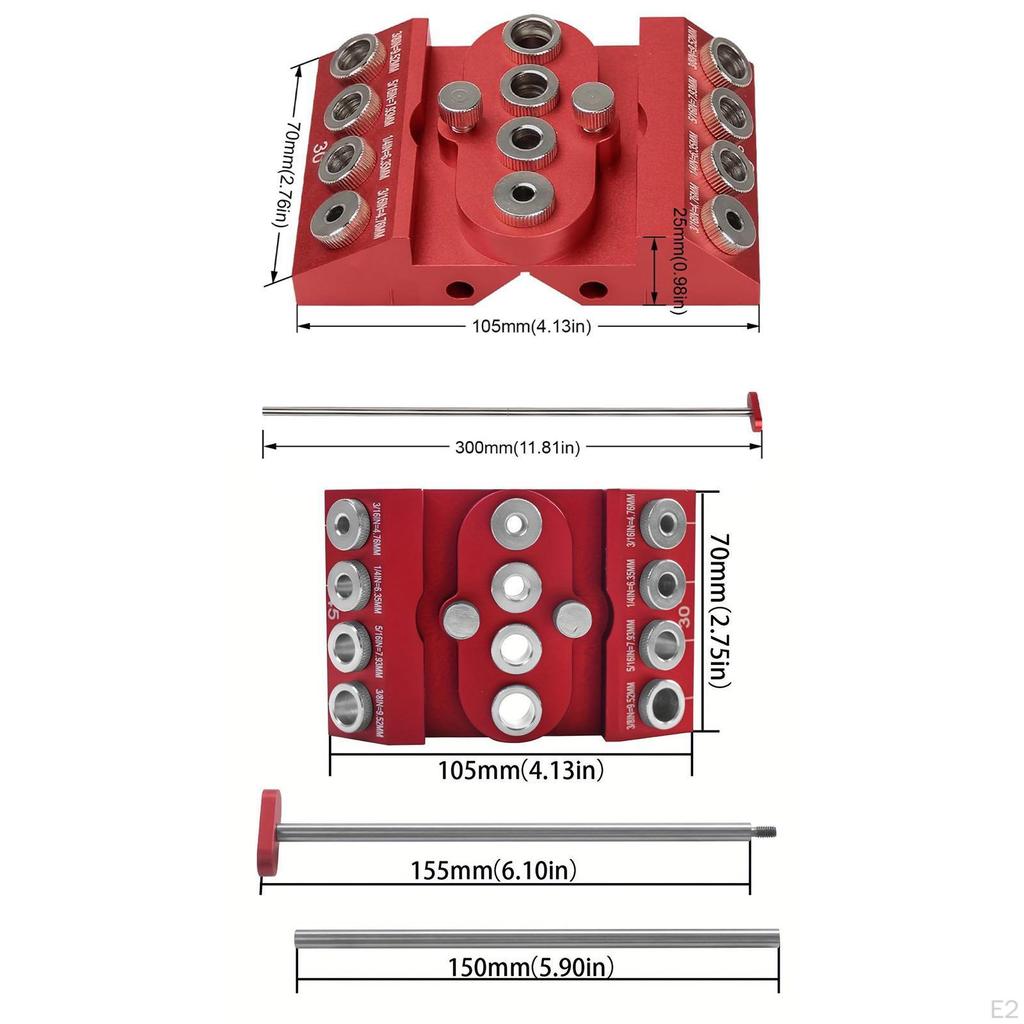 Șablon de șurub de ghidaj pentru găuri de foraj 30 45 90 de grade Kit de localizare a unghiului pentru lemn