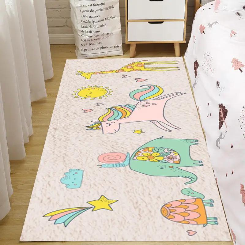 Rosa Teppich für Kinder Jungen Mädchen Cartoon Spiel Quadratische Teppiche Kindergarten Frühe Bildung Baby Krabbelmatte Heimdekor Teppich