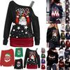 Stylish Women's Christmas Jumper Pullover Loose Fit Sweatshirt For Festive Seasons
