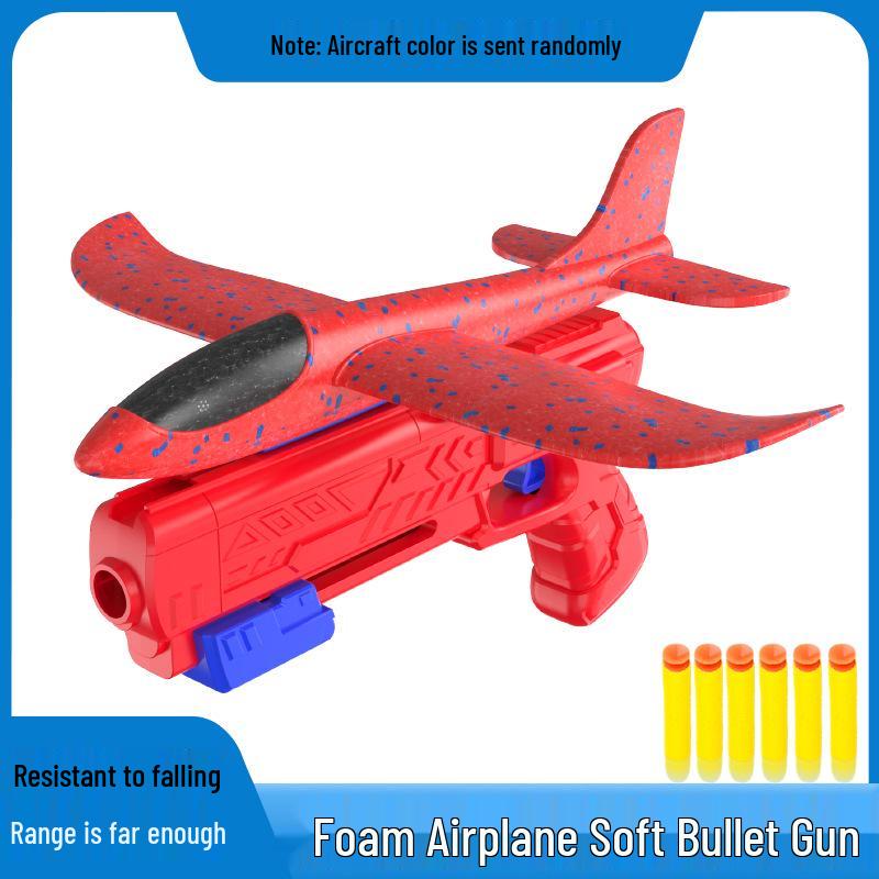 Handheld Light-up Foam Airplane Catapult Toy for Kids & Parents