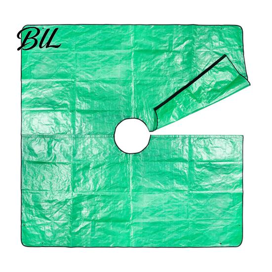 Garden Cleanup Accessory Landscape Tarp for Trimming, Pruning with Hole & 4 Leaf Corner Buckles, Shrub Trimmings Catcher Collection, Yard Durable Tree