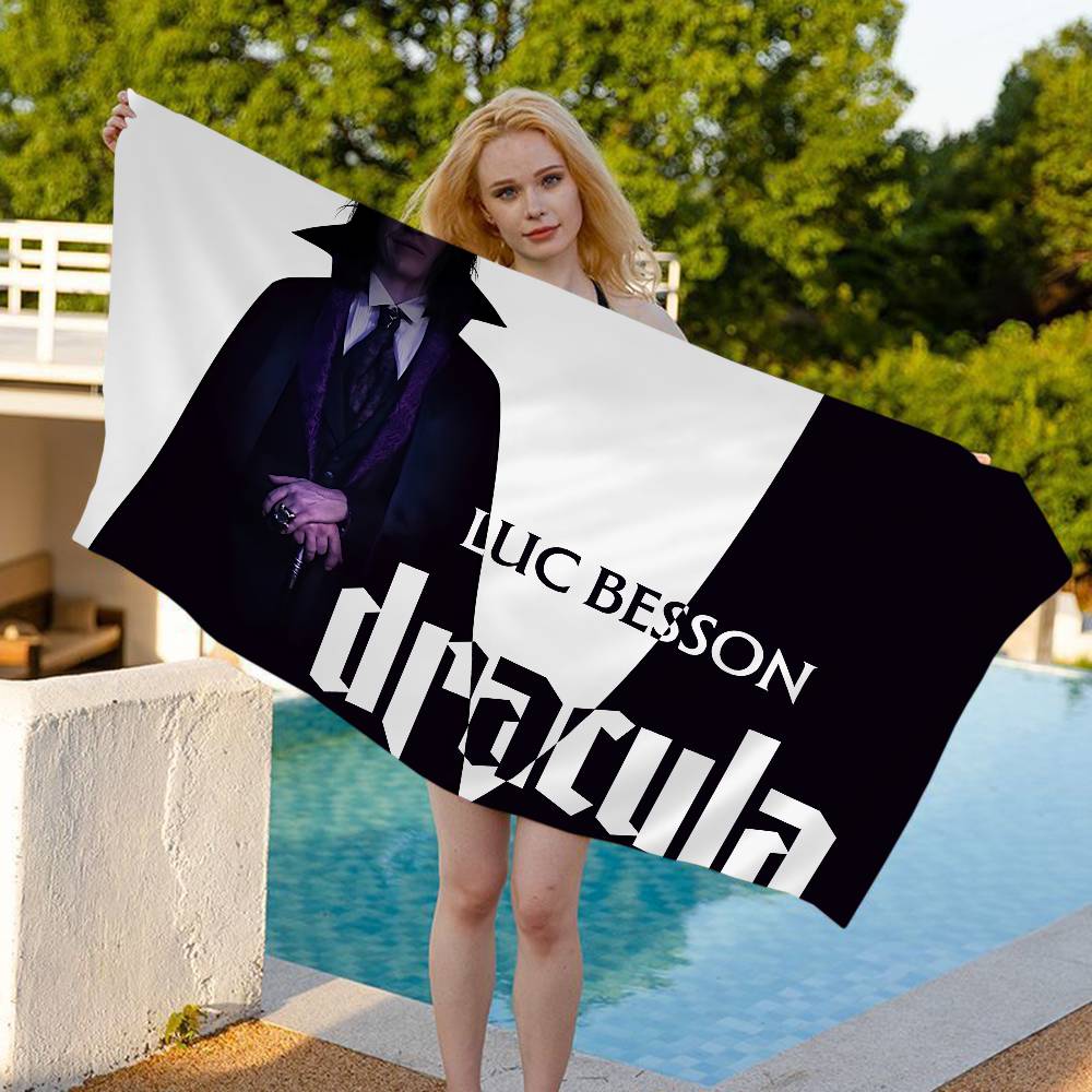 Vampire D-Dracula Movie Microfiber Printed Beach Towel Mountain Climbing Yoga Beach Swimming Running Absorbent Soft Towel