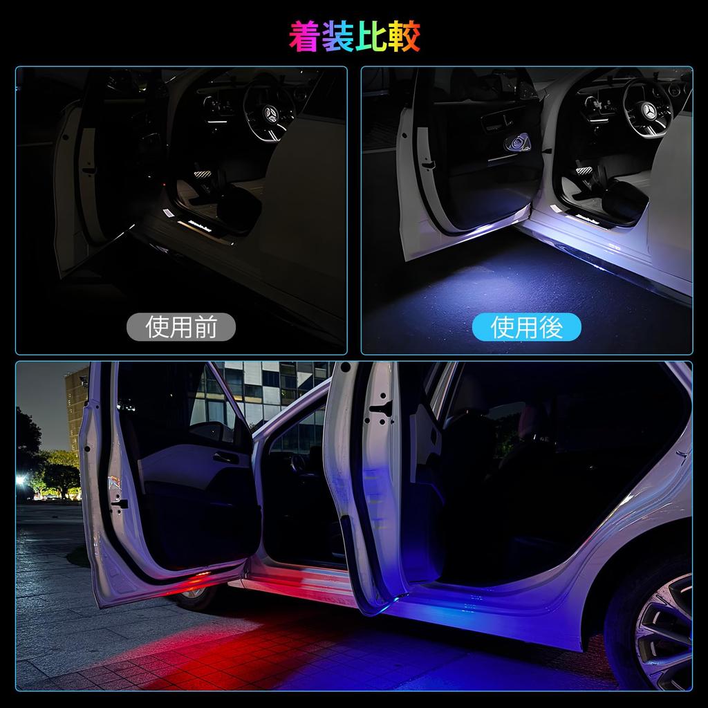 Catland LED Courtesy Lamp Car Door Lamp RGB Warning Light