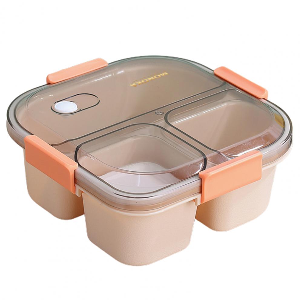 1 Set Reusable Lunch Container Easy to Clean Lunch Box Fresh-Keeping Meal Preservation with Air Vent Bento Organizer