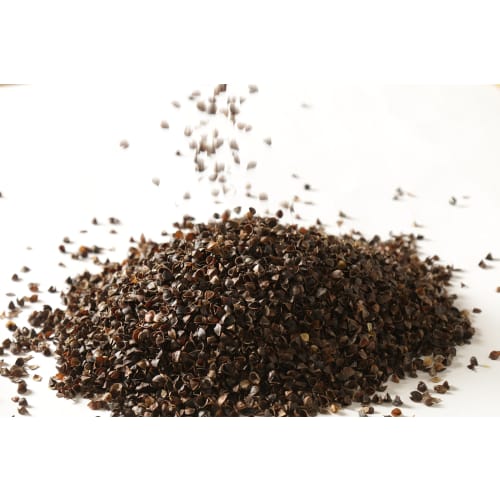 IRIS PLAZA Buckwheat Pillow with Japanese Tea Leaves, Antibacterial, Adjustable Height, 62 X 32 Cm, Navy Blue, with Cover