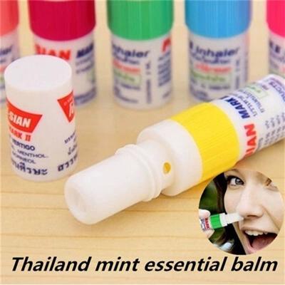 Essential Balm Mint Flavor Nasal Inhaler Dizzy Camphor for Runny Nose and Carsickness 1 Pc