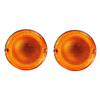 APSMOTIV Round Shape Rear Tail Lamp Lens Set for Ape,City, Delux, Mahindra, Piaggio, Bajaj, Atul, Tuk Tuk (Amber)