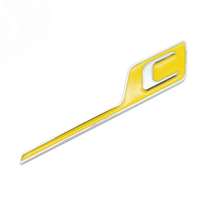 New 3D ABS C R S Letter Rear Trunk Emblem Badge Decal Auto Sticker Car Styling For Mercedes Benz AMG GTR GTC GTS GT43 GT63 C190