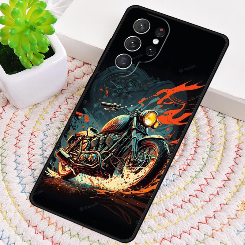 Cartoon Motorcycle Phone Case for Samsung Galaxy note 10 pro S26 Ultra S23 S24 FE S25 S21 S22 PLUS shockproof Cove