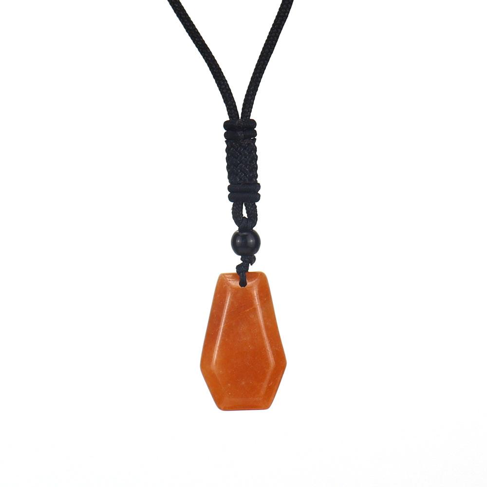 Natural Amethyst Agate Hexahedron Pendant Necklace Rough Stone Gemstone Necklace N615