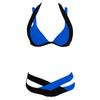 Women's Two Piece Swimsuit Sexy Cross Strap Color Matching Bikini Swimsuit