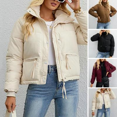 2025 New Winter Jacket Women Zipper Loose Padded Coat Female Solid Thickening Warm Puffer Parkas Jackets