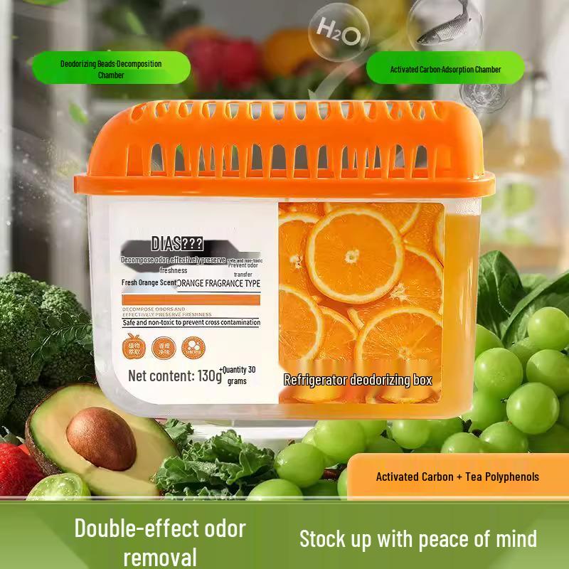 

Activated Carbon Refrigerator Deodorizer - Odor Remover & Fresh-Keeping Purifier for Freezer