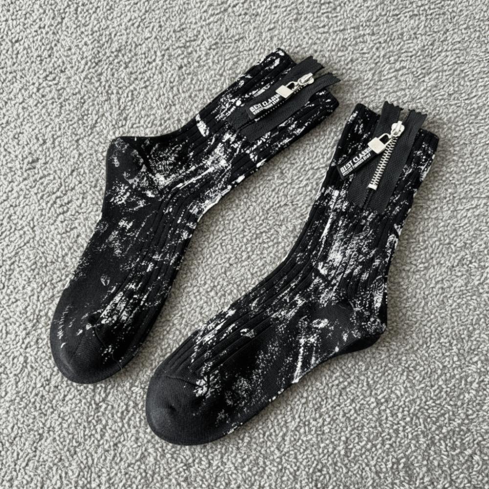 Calzini con Zip Metallica Industria Pesante Schizzi di Vernice Colore Inchiostro Calzini a Metà Polpaccio Per Uomo Donna