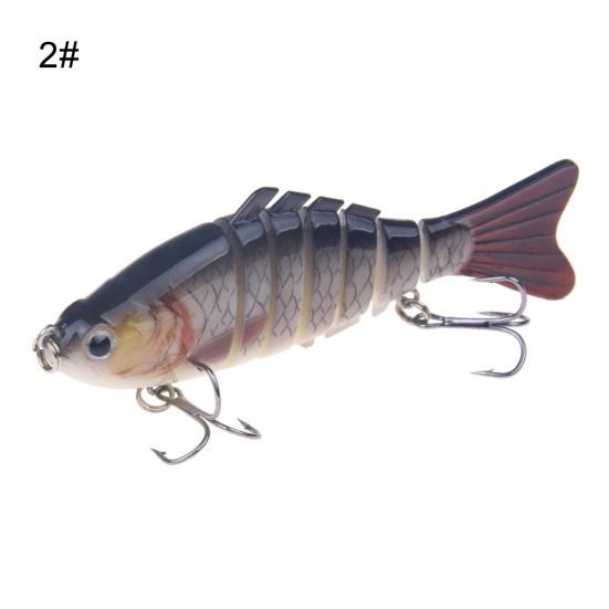 

Спортивный аксессуар MUQZI, 10 см, стимуляция пресноводной морской воды, 7 секций, 2 крючка, приманка для рыбы, кривошипная приманка 2#