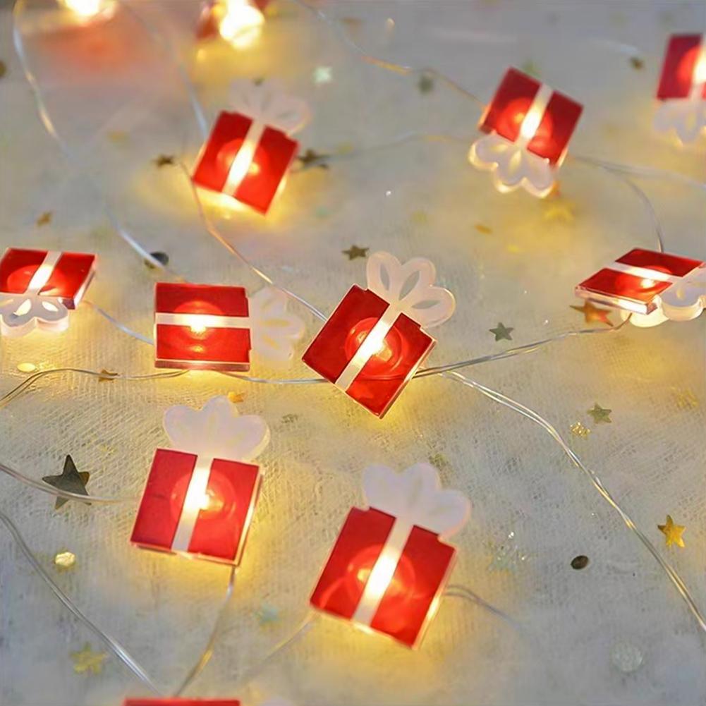 1Set Christmas Decoration LED Light String Snowflake Snowman Santa Claus Christmas Tree String Light Xmas Tree Ornament For Home