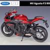 WELLY 1/12 MV Agusta F3 RR Alloy Race Motorcycle Model Diecast Metal Street Motorcycle Model Simulation Collection Kids Toy Gift