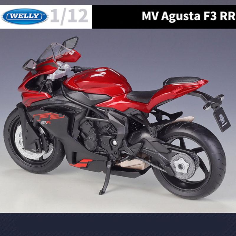 WELLY 1/12 MV Agusta F3 RR Alloy Race Motorcycle Model Diecast Metal Street Motorcycle Model Simulation Collection Kids Toy Gift