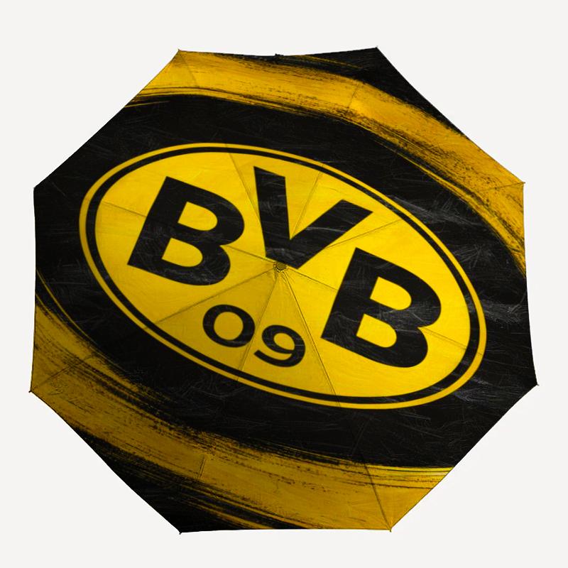Borussia Dortmund Theme Automatic Umbrella, Lightweight & Portable, 8 Rib, Perfect for Outdoor Travel, Birthdays, Christmas, Gifts.
