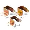 4x Bed Rail Brackets Bed Support Bracket Bed Beam Connector Metal Bed Hinge for Connecting To Wood, Headboards, and Foot Boards
