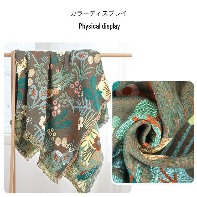 Sechslagige Baumwoll-Mull-Decke: 2022 Klimaanlagen-Sommerdecke, Büro-Überwurf, 150x200cm.