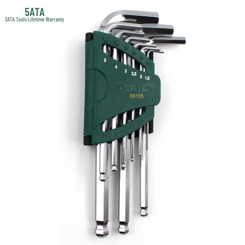 SATA 9-Piece Metric Ball-End Hex Key Set